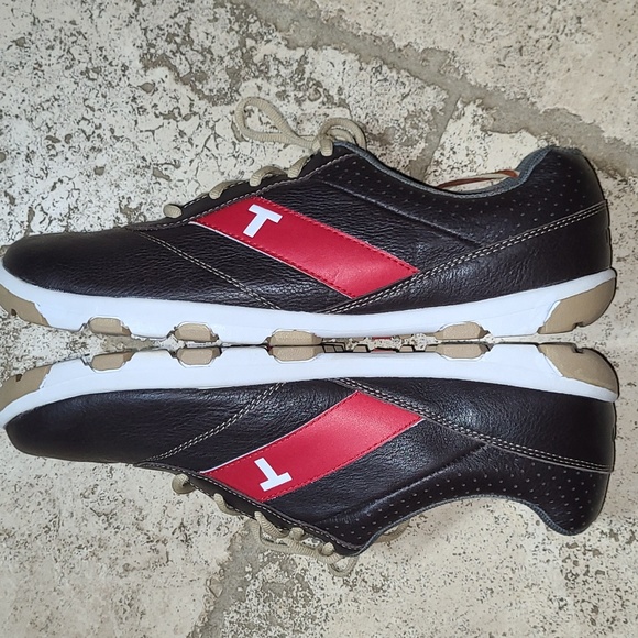 True Linkswear Brown Leather Comfort Golf Shoes Men's Size 12 - Picture 8 of 10